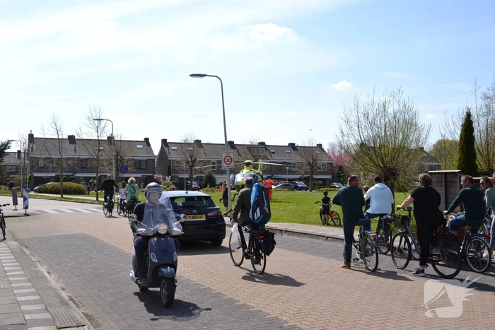 Traumahelikopter trekt veel bekijks