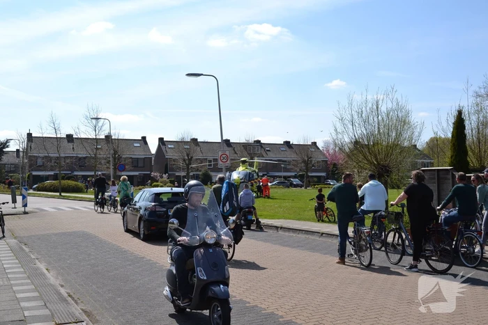 Traumahelikopter trekt veel bekijks