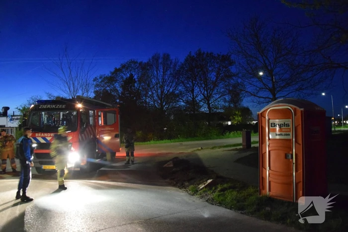 Brandstichting in dixi