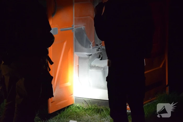 Brandstichting in dixi