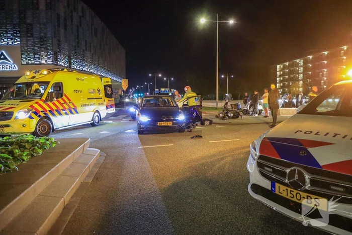 Scooterrijder gewond bij aanrijding op kruising voor Amerena