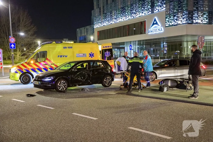 Scooterrijder gewond bij aanrijding op kruising voor Amerena
