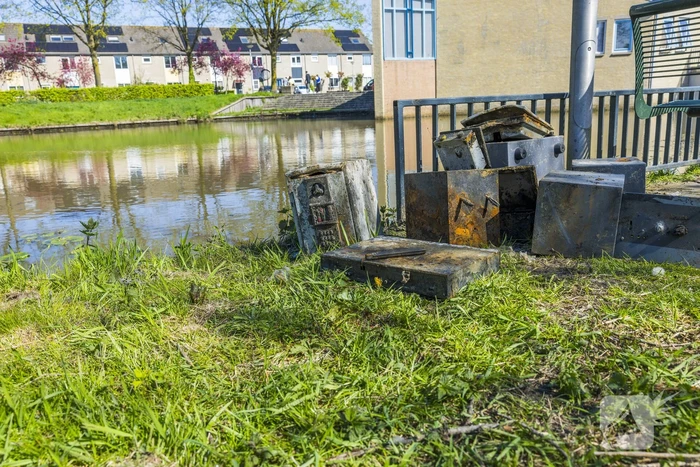 Meerdere verroeste kluizen uit vijver gehaald