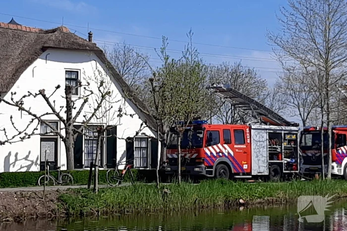 Brand in schoorsteen van vrijstaande woning