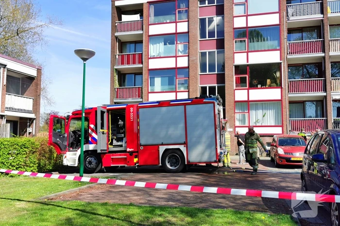 Brand op eerste verdieping van flatgebouw