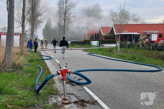Enorme rookwolken bij brand in voormalig restaurant Wok van Walcheren