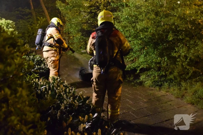 Brandwonden door brandende autoband