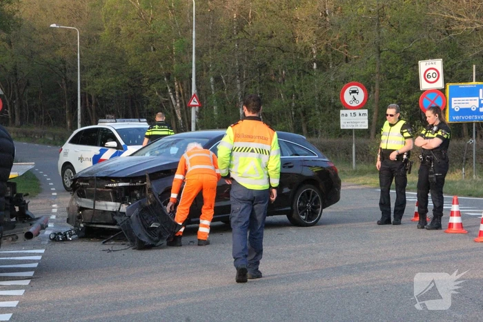 Flinke schade bij botsing op afrit
