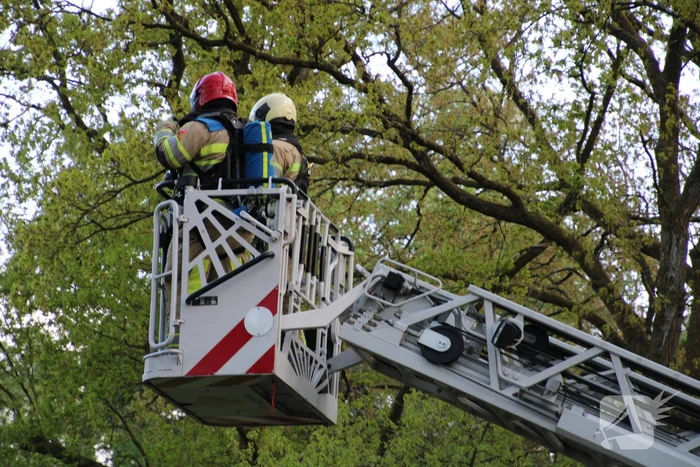 Brand in schoorsteen van woning