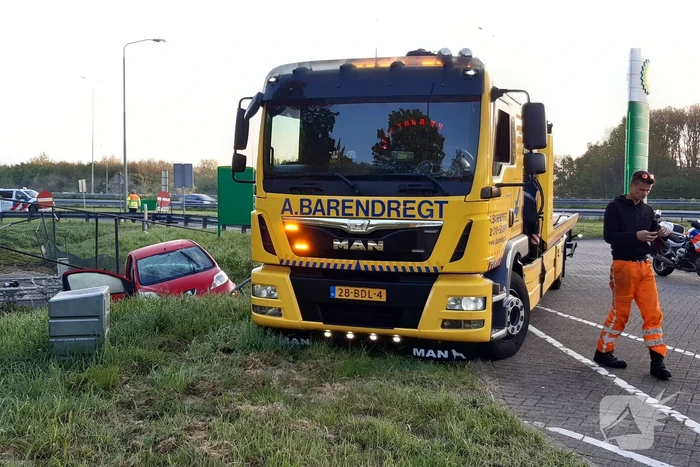 Een gewonde bij ongeval bij tankstation