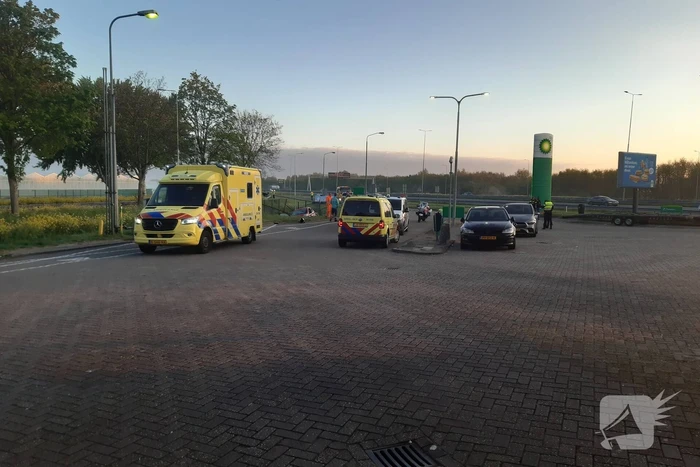 Een gewonde bij ongeval bij tankstation