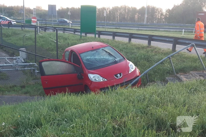 Een gewonde bij ongeval bij tankstation