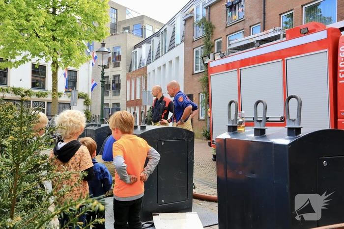 Brand in ondergrondse restafval container