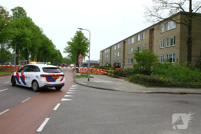 Straat afgezet vanwege gasleiding