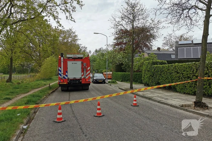 Straat afgesloten door gasleklage