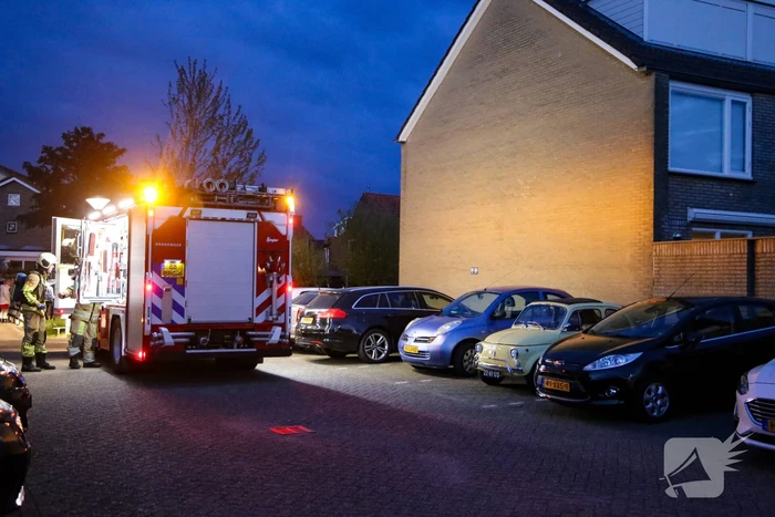 Schoorsteen geveegd na brand