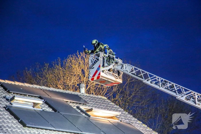 Schoorsteen geveegd na brand