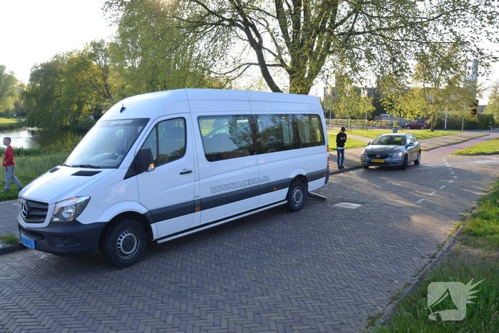 Kop-staart botsing door overstekende eenden