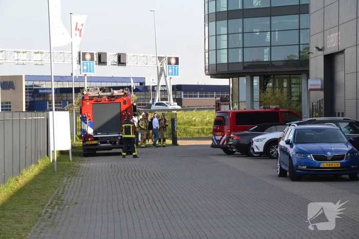 Brand op dak HTC Parking and Security