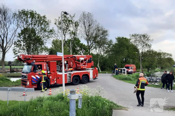 Zoekactie na aantreffen van schoen in slootkant