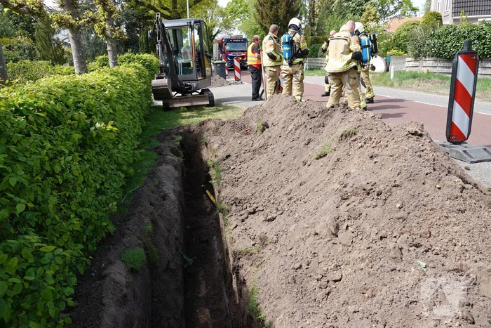 Doorgaande weg afgesloten na gaslekkage
