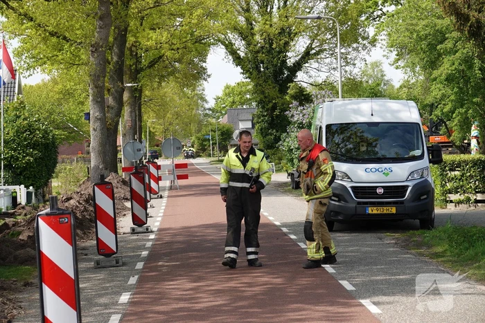 Doorgaande weg afgesloten na gaslekkage