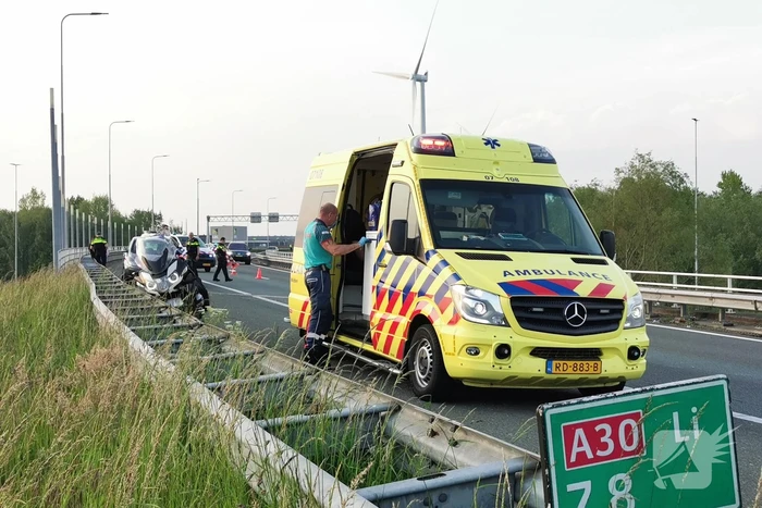 Motorrijder in botsing met auto