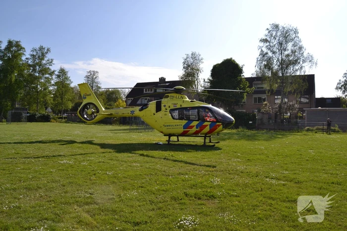 Traumahelikopter trekt veel bekijks