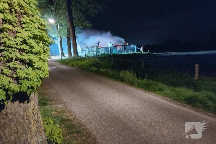 Vrijstaande woning volledig uitgebrand