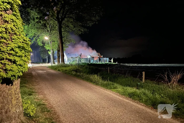 Vrijstaande woning volledig uitgebrand