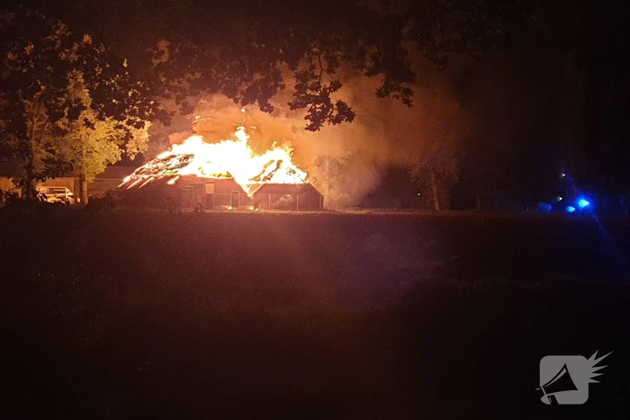 Vrijstaande woning volledig uitgebrand