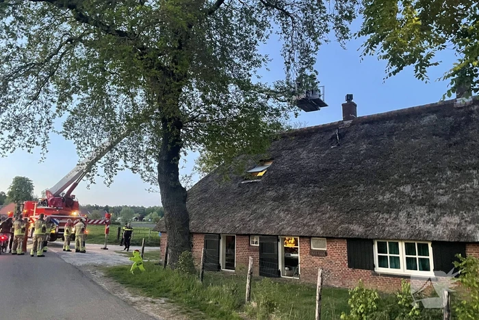 Brand in schoorsteen