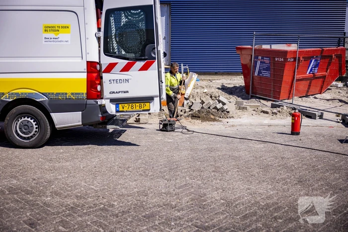 Gasleiding geraakt bij graafwerkzaamheden