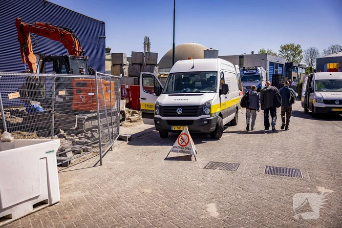 Gasleiding geraakt bij graafwerkzaamheden