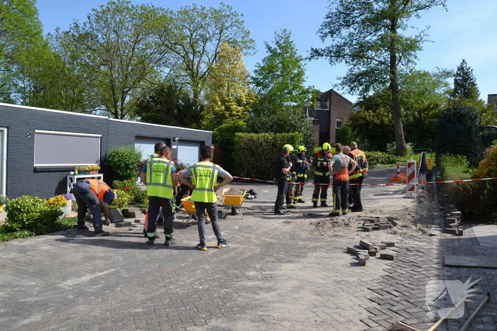 Straat afgezet door flinke gaslekkage in Groenswaard