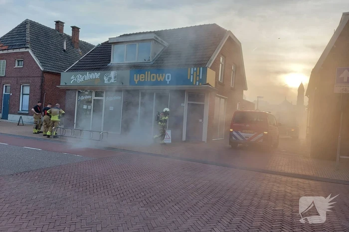 Veel rook bij brandweer oefening