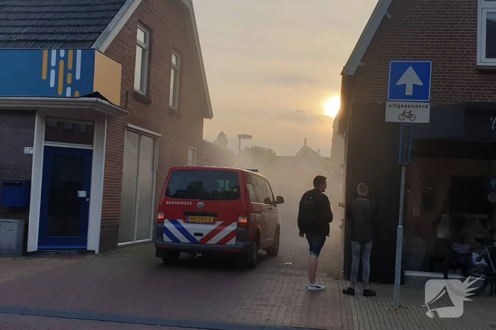 Veel rook bij brandweer oefening