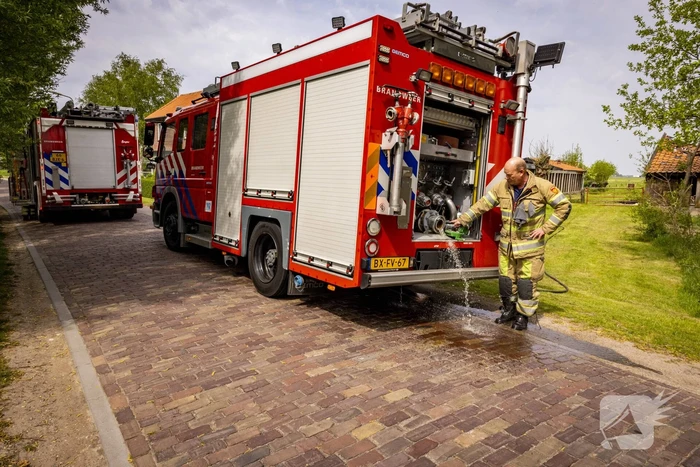 Brand op boerenland snel onder controle