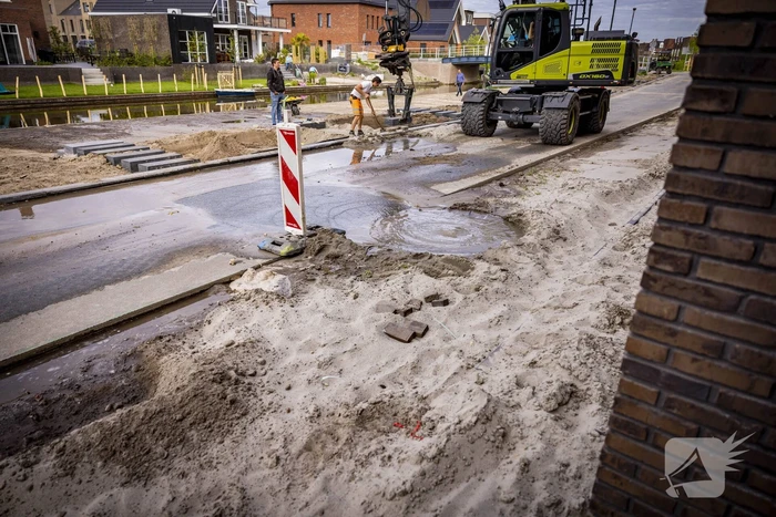 Waterlekkage op bouwterrein Laak-Zuid