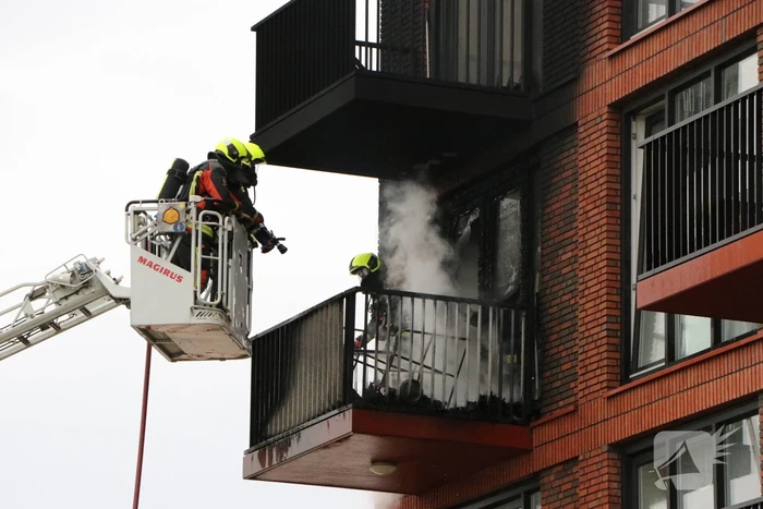 Grote schade na brand op balkon