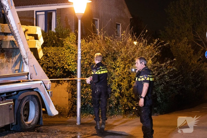 Vrachtwagen volledig uitgebrand