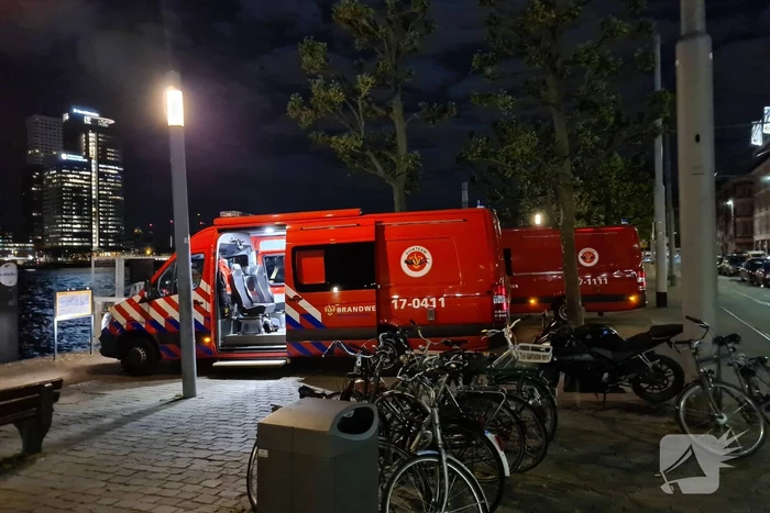 Grote zoekactie naar persoon te water Erasmusbrug