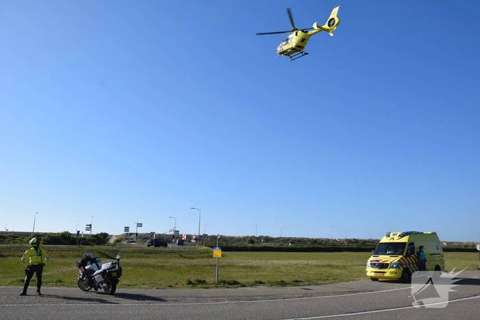 Slachtoffer met traumahelikopter naar ziekenhuis