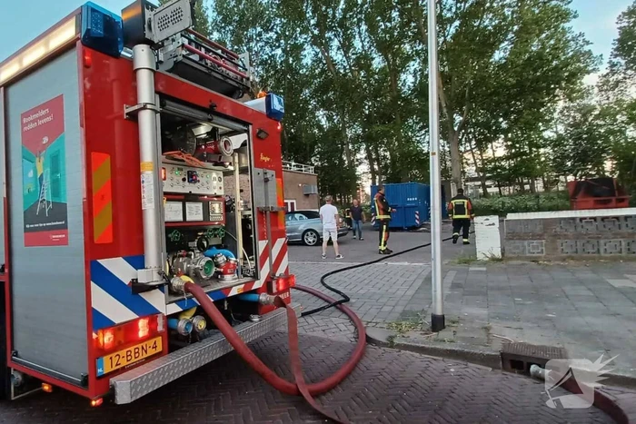 Veel rook bij brand in zeecontainer