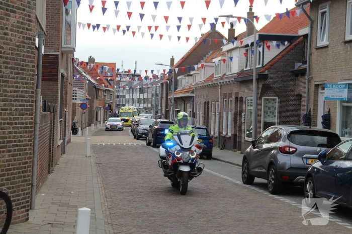 Traumahelikopter landt voor Andreaskerk