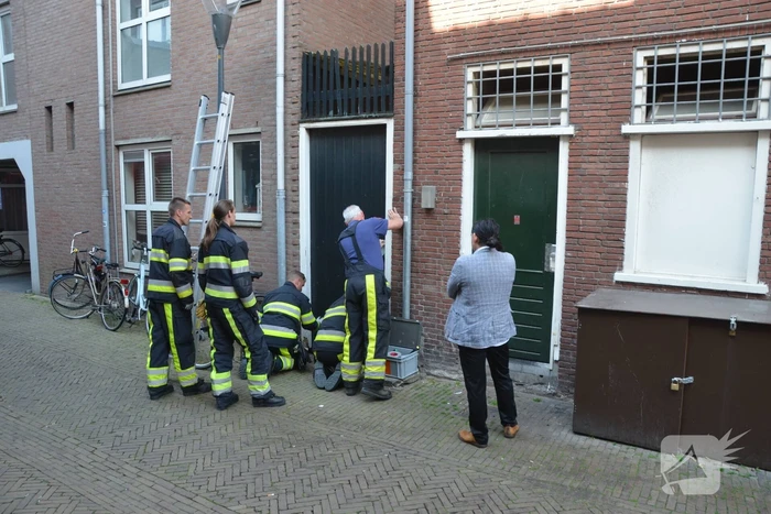 Brandweer bevrijdt kat
