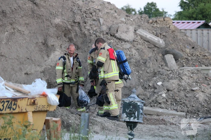 Gasleiding geraakt op bouwterrein