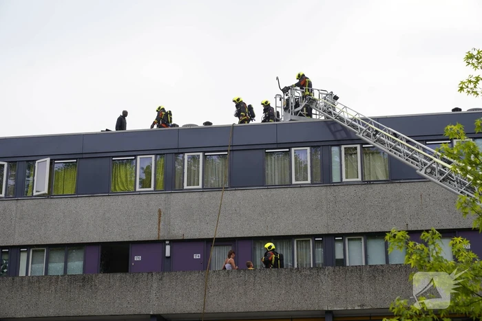 Brand op dak van maisonnette bij werkzaamheden