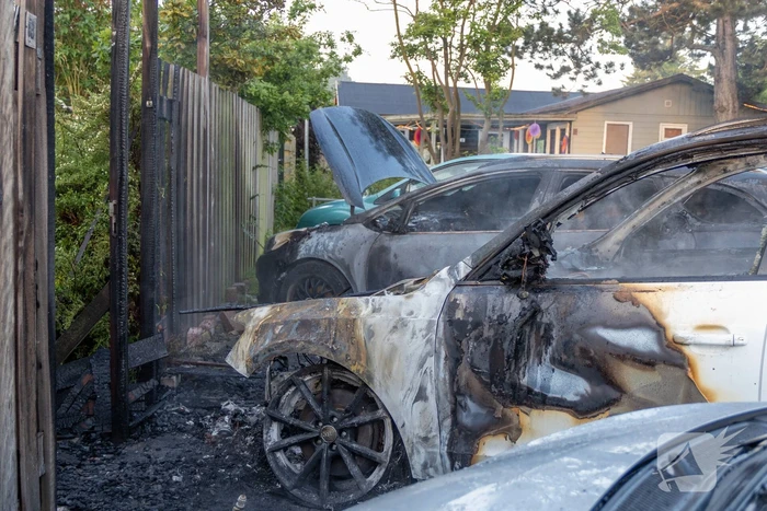 Auto brandt volledig uit