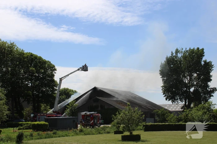 Grote brand in boerenschuur